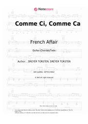 Sheet music, chords French Affair - Comme Ci, Comme Ca