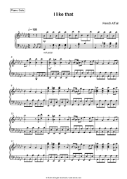 Sheet music, chords French Affair - I like that