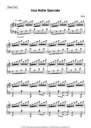 Sheet music, chords Alice - Una Notte Speciale