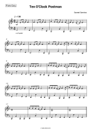 Sheet music, chords Secret Service - Ten O'Clock Postman