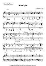 Sheet music, chords Leonard Cohen - Hallelujah