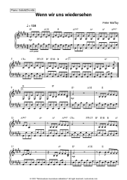 Sheet music, chords Peter Maffay - Wenn wir uns wiedersehen
