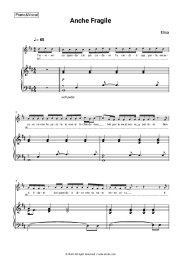 Sheet music, chords Elisa - Anche Fragile