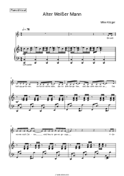 Sheet music, chords Mike Krüger - Alter weißer Mann