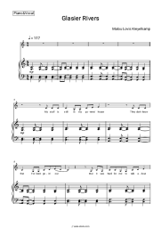 Sheet music, chords Malou Lovis Kreyelkamp - Glacier Rivers