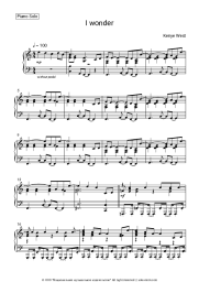 Sheet music, chords Kanye West - I Wonder