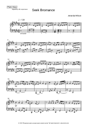 Sheet music, chords Tim Berg, Amanda Wilson - Seek Bromance