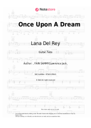 Sheet music, chords Lana Del Rey - Once Upon A Dream