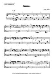 Sheet music, chords Mimi Webb - Reasons