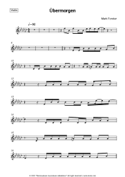 Sheet music, chords Mark Forster - Übermorgen