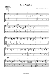 Sheet music, chords FRIENDLY THUG 52 NGG - Lost Angeles