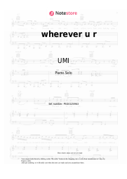 Sheet music, chords UMI, V (BTS) - ​‎wherever u r