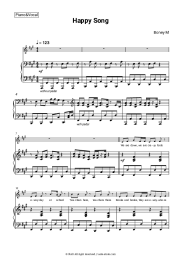 Sheet music, chords Boney M - Happy Song