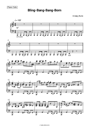 Sheet music, chords Creepy Nuts - Bling-Bang-Bang-Born