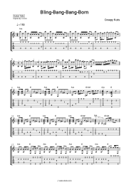 Sheet music, chords Creepy Nuts - Bling-Bang-Bang-Born