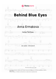 Sheet music, chords Anna Ermakova - Behind Blue Eyes