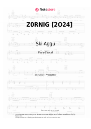 Sheet music, chords Ski Aggu - Z0RNIG [2O24]