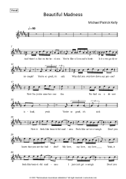 Sheet music, chords Michael Patrick Kelly - Beautiful Madness