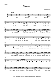 Sheet music, chords Wilhelmine - Eins sein