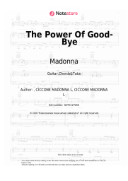 Sheet music, chords Madonna - The Power Of Good-Bye