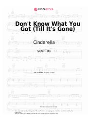 Sheet music, chords Cinderella - Don't Know What You Got (Till It's Gone)