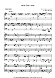 Sheet music, chords Bruce Springsteen - Hello Sunshine