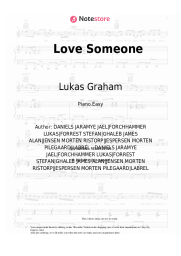 Sheet music, chords Lukas Graham - Love Someone
