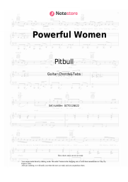 Sheet music, chords Pitbull, Dolly Parton - Powerful Women