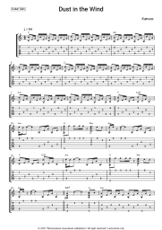 Sheet music, chords Kansas - Dust In the Wind