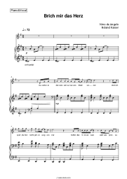 Sheet music, chords Roland Kaiser, Nino de Angelo - Brich mir das Herz