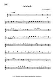 Sheet music, chords Leonard Cohen - Hallelujah