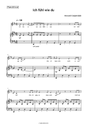 Sheet music, chords Howard Carpendale - Ich fühl wie du