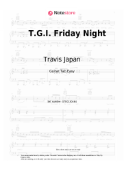 Sheet music, chords Travis Japan - T.G.I. Friday Night