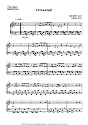 Sheet music, chords Gaëtan Roussel, Adeline Lovo - Crois-moi