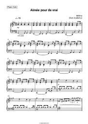 Sheet music, chords Helena, Star Academy - Aimée pour de vrai