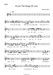 Sheet music, chords Olsen Brothers - Fly On The Wings Of Love