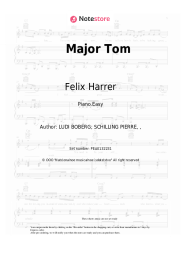 Sheet music, chords Felix Harrer, Justin Pollnik, Paul Keen - Major Tom