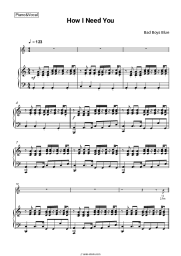 Sheet music, chords Bad Boys Blue - How I Need You