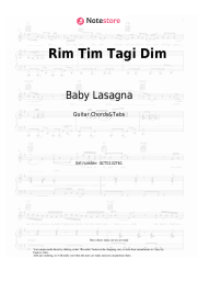 Sheet music, chords Baby Lasagna - Rim Tim Tagi Dim