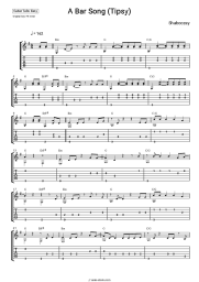 Sheet music, chords Shaboozey - A Bar Song (Tipsy)