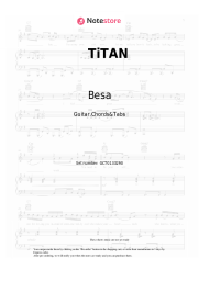 Sheet music, chords Besa - TiTAN