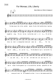 Sheet music, chords Rana Mansour - For Woman, Life, Liberty (Baraye)