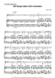 Sheet music, chords Frida Gold - Die Dinge haben sich verändert