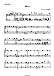 Sheet music, chords Yvonne Catterfeld - Move