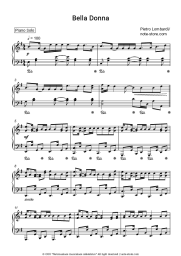 Sheet music, chords Pietro Lombardi - Bella Donna