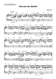 Sheet music, chords Bennett - Vois sur ton chemin
