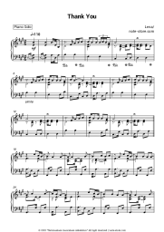 Sheet music, chords Lena - thank you