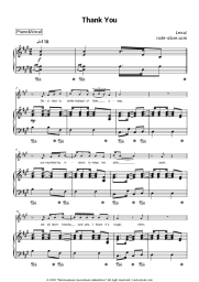 Sheet music, chords Lena - thank you