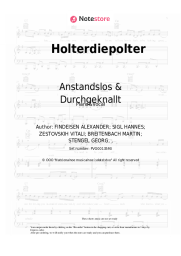 Sheet music, chords Anstandslos & Durchgeknallt, Georg Stengel - Holterdiepolter