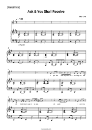 Sheet music, chords Rita Ora - Ask & You Shall Receive